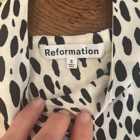 REFORMATION Animal Print Mini Dress Size S - Picture 3 of 4